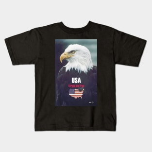 USA Strong and Free Kids T-Shirt